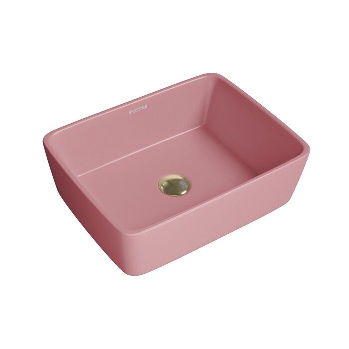 Grossman GR-3016PIM накладная раковина розовая матовая