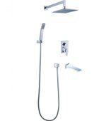 Contest LM5822CW, душевая система с тропическим душем и изливом, хром Lemark