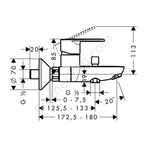 Talis E2 31642 смеситель для ванны Hansgrohe