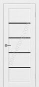Сицилия 710.12 межкомнатная дверь белый лед лакобель черное