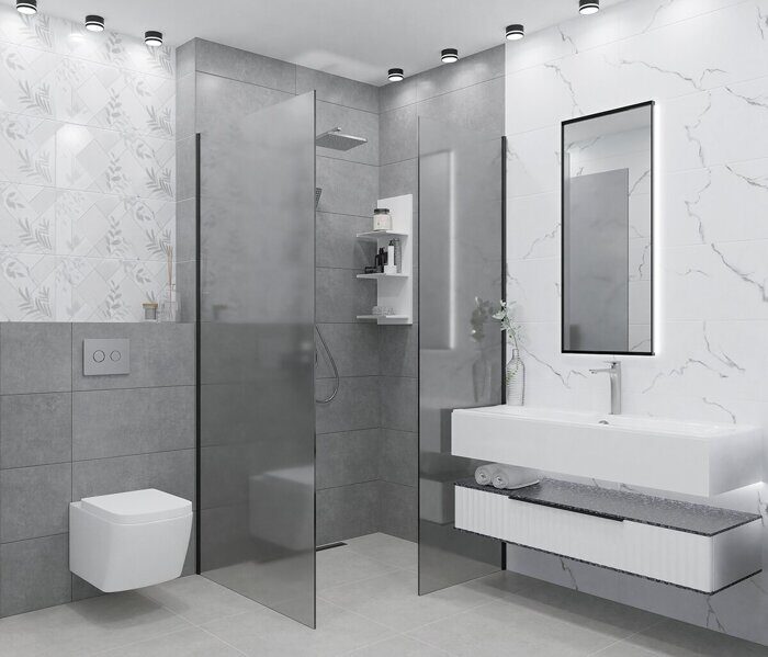 Calacatta Opaco декор белый матовый 31х63см Azori