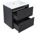Милан 65 тумба черный глянец для ванной комнаты с раковиной-столешницей Оскар 65 Aquanet