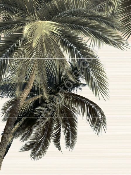 Del Mare панно из 3-х плиток глянцевое пальма слева 50х74,7см Alma Ceramica PWU09DLM3