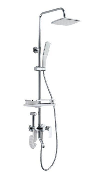 Omega 7702 душевая система со смесителем,  верхним, ручным и гигиеническим душем