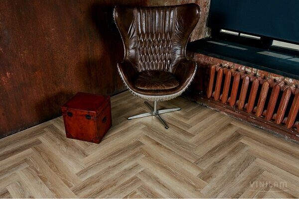 Классический LVT клеевая плитка ПВХ Parquet Herringbone Glue 2,5 мм