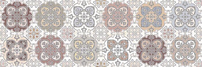 Kreta декор мультиколор матовый пэчворк 25х74см  Alma Ceramica DWU12KRT35R