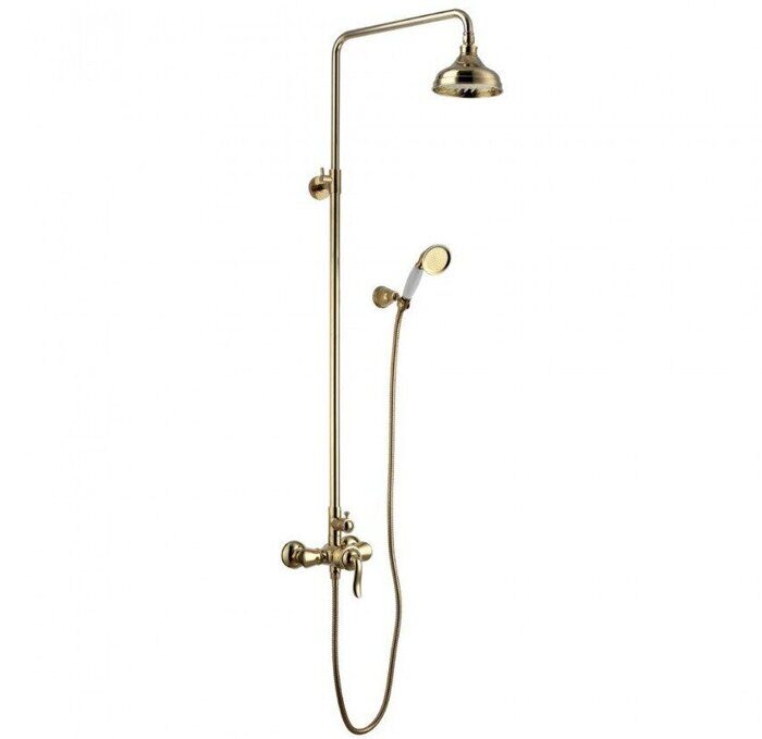 Brava LM4760G, душевая система с тропическим душем без излива, золото Lemark