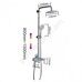 Tomahawk Gappo G2402-8 душевая система с верхним душем белый, хром