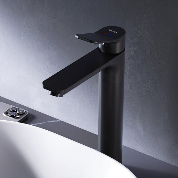 Смеситель для раковины высокий, чёрный F85A92022 X-Joy AM.PM