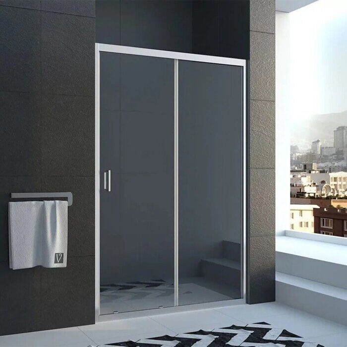 Veconi VN40-110-01-C1 душевая дверь раздвижная 110х185 см, профиль хром