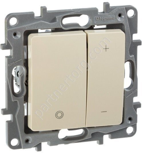 Legrand Etika светорегулятор кнопочный 400Вт, без нейтрали, цвет слоновая кость
