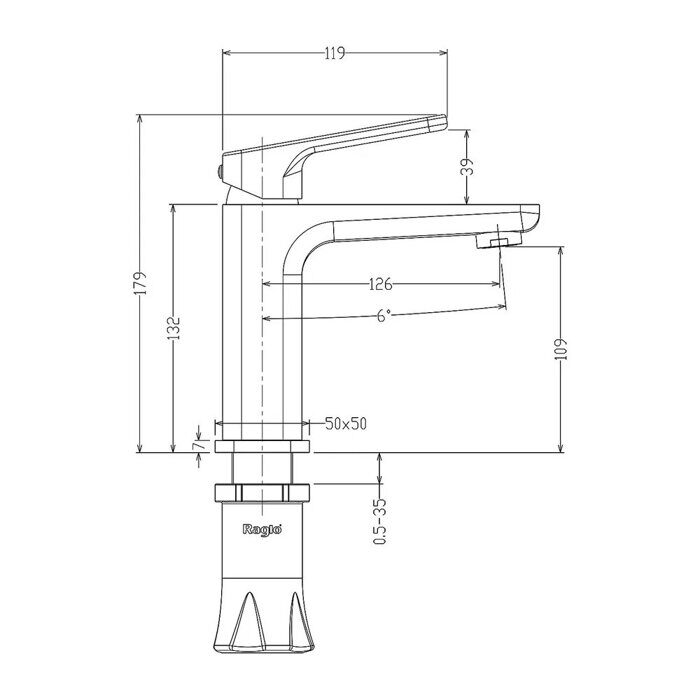 Raglo R51.10.09 смеситель для раковины графит