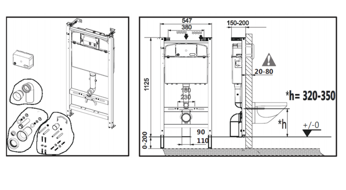 Комплект инсталляции Roca ПЭК с унитазом The Gap Round Pack и крышкой с микролифтом 893105000