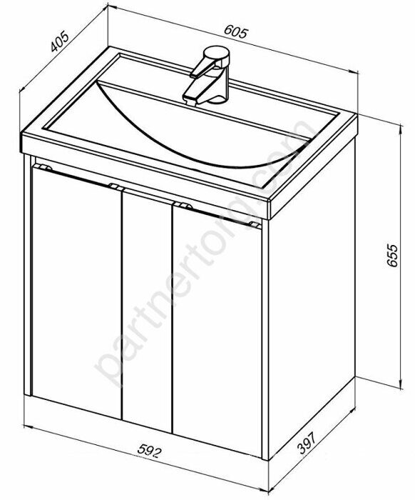 Клио 70 белая/дуб веллингтон тумба для ванной комнаты 2 двери с раковиной-столешницей Фостер 70 Aquanet