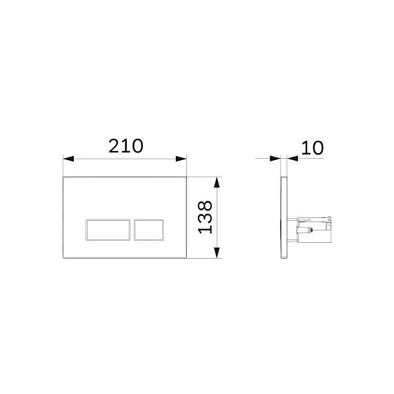 Клавиша для инсталляции пневматическая, пластик, хром I047051 Pro S AM.PM. Распродаж