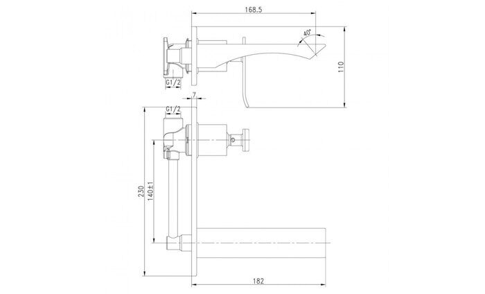 Contest LM5826CW, смеситель для раковины встраиваемый, хром Lemark