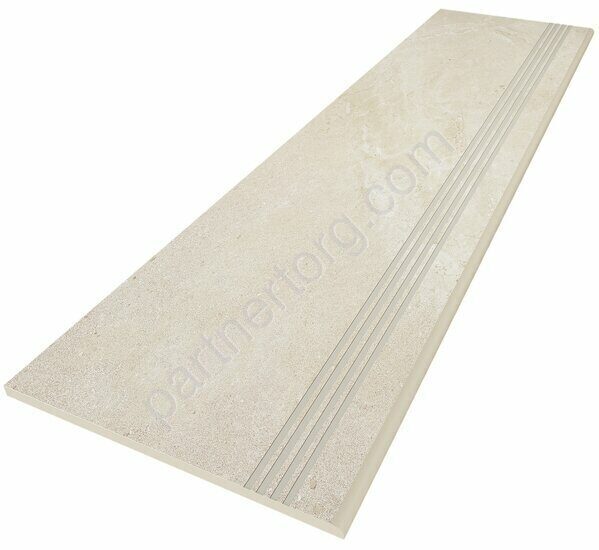 Kailas Light Beige KA02 светло-бежевый неполированный керамогранит 30х120см Estima Ступень