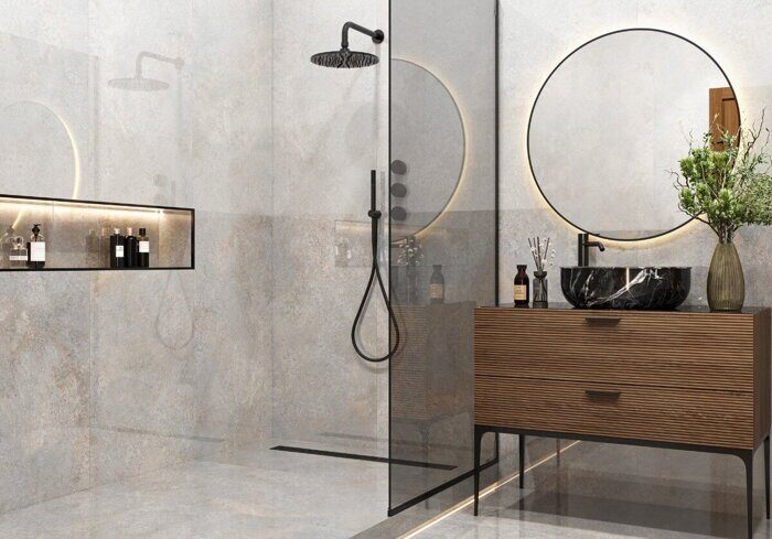 Fenomen Dark New Trend керамогранит серый полированный 120х60см