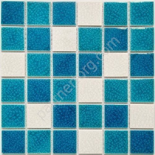 Бело-голубая керамическая мозаика Porcelain series PW4848-26