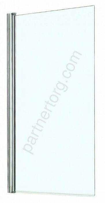 Merrit шторка для ванны 80х140см, прозрачное стекло 6 мм, профиль хром