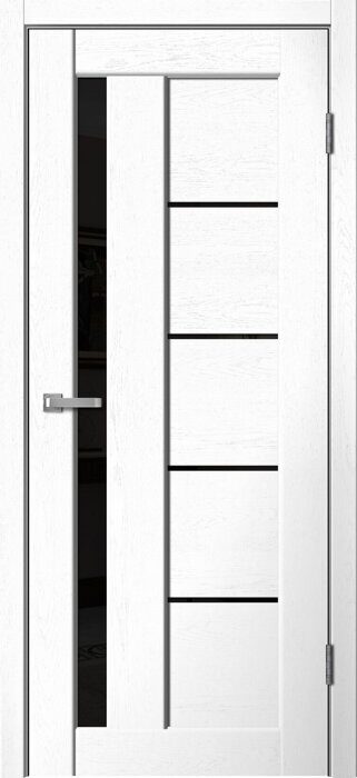 ST03 Skin Doors FlyDoors дверь межкомнатная Snow soft чёрное стекло