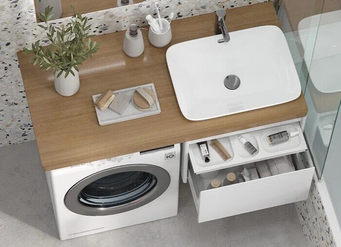 Klaufs 56*60.1Y Velvex подвесная тумба справа со столешницей для ванной комнаты Klaufs 120*61