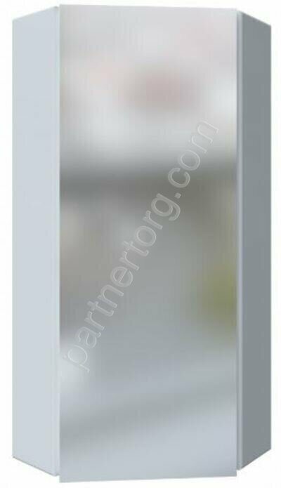 Зеркало-шкаф угловой Penta 43П 1д. белый глянец