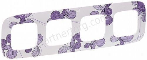 Рамка 4 поста для серии Valena Legrand Allure в цвете флора