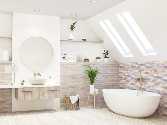 Shabby Beige настенная плитка коричневая матовая 31х63см Azori