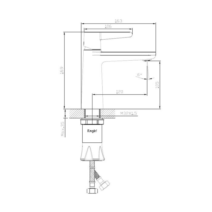 Raglo R32.10 смеситель для раковины хром