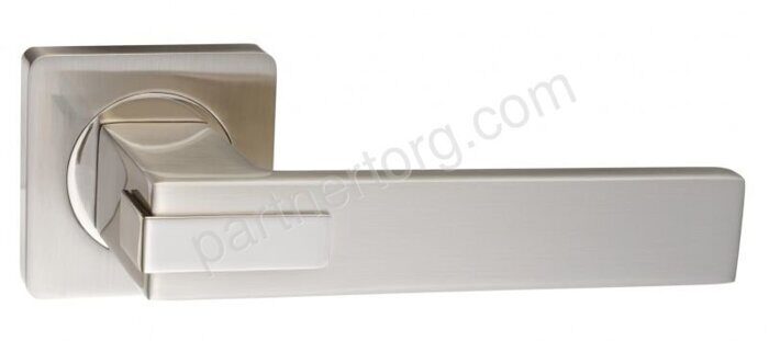 Ручка дверная Катания, никель матовый/ никель блестящий DH 301-02 SN/NP