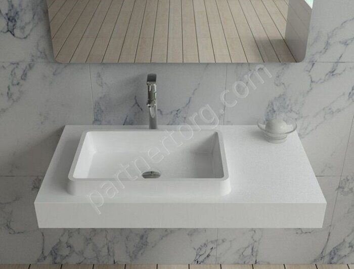 NSS-9050M раковина навесная искусственный камень, ширина 90 см