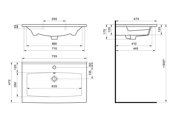 Сохо 75 см тумба подвесная белый глянец для ванной комнаты с раковиной Элина 75 Aquaton
