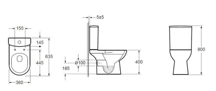 STIL E38566-00 Jacob Delafon безободковый унитаз напольный с сидением
