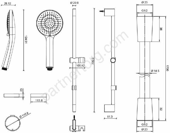 Elite Jacob Delafon комплект смесителей для ванны 3 предмета E32911RU-CP