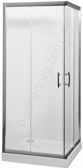 Aquanet Alfa Cube NAA1142, душевой уголок квадратный 100х100х210 см, прозрачное стекло, профиль хром