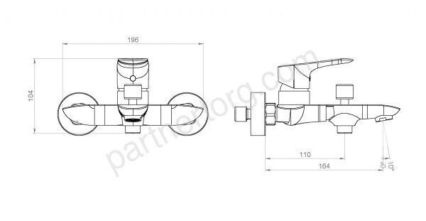 Palace Grand Damixa смеситель для ванны/душа