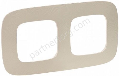 Рамка 2 поста для серии Valena Legrand Allure в цвете тиснение бежевое