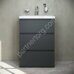 M91FSX0602GM GEM S, База под раковину, напольная, 60 см, 3 ящика, графит матовый