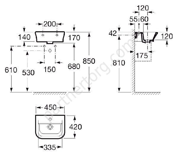 The Gap Roca раковина 45х42 см