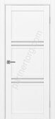 Турин 553.12 межкомнатная дверь белый снежный со стеклом мателюкс