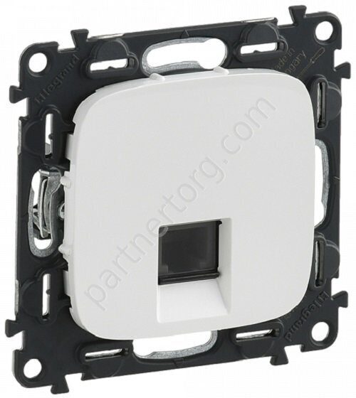 Legrand Valena Allure розетка телефонная RJ11, с лицевой панелью, цвет белый