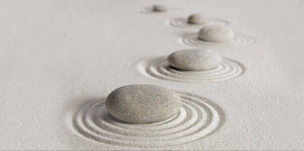 Relax декор бежевый глянцевый коричневые камни 25х50см Alma Ceramica DWU09RLX004