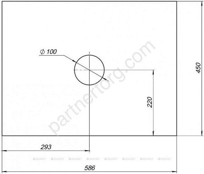 Nova Lite 60 AB01 мрамор столешница на тумбу Aquanet