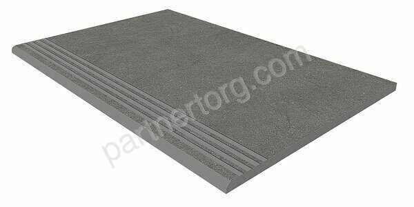 Terra Grey TE02 серый неполированный керамогранит 30х120см Estima Ступень