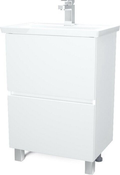 Aris 60Н тумба в ванную комнату 2 ящика напольная белая 1 Марка