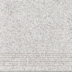 Milton ступень ML4A523 керамогранит светло-серый матовый рельеф 30х30см Cersanit