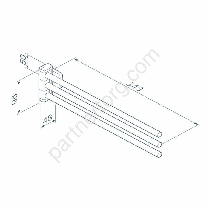 Тройная вешалка-вертушка для полотенец, черная A9032722 Gem Распродажа