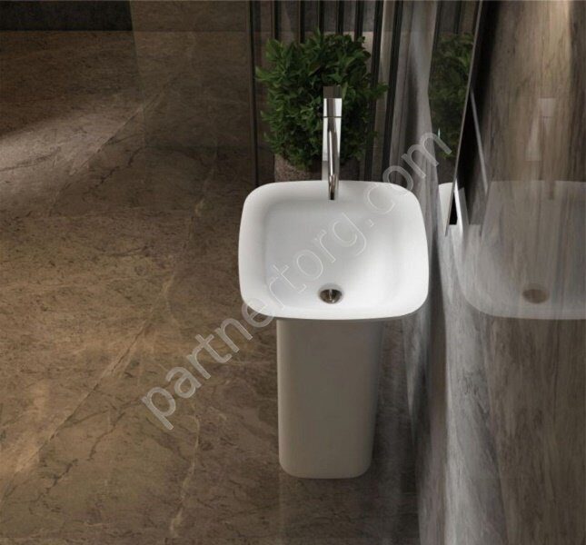 NSF-46461M раковина напольная искусственный камень, ширина 46 см