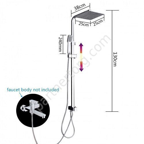 Gappo G2408 душевая стойка с верхним душем хром
